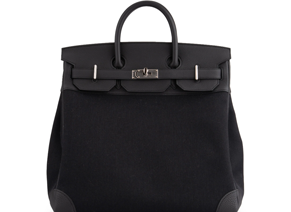 Hermès Hac 40 Military Canvas / Togo Noir PHW