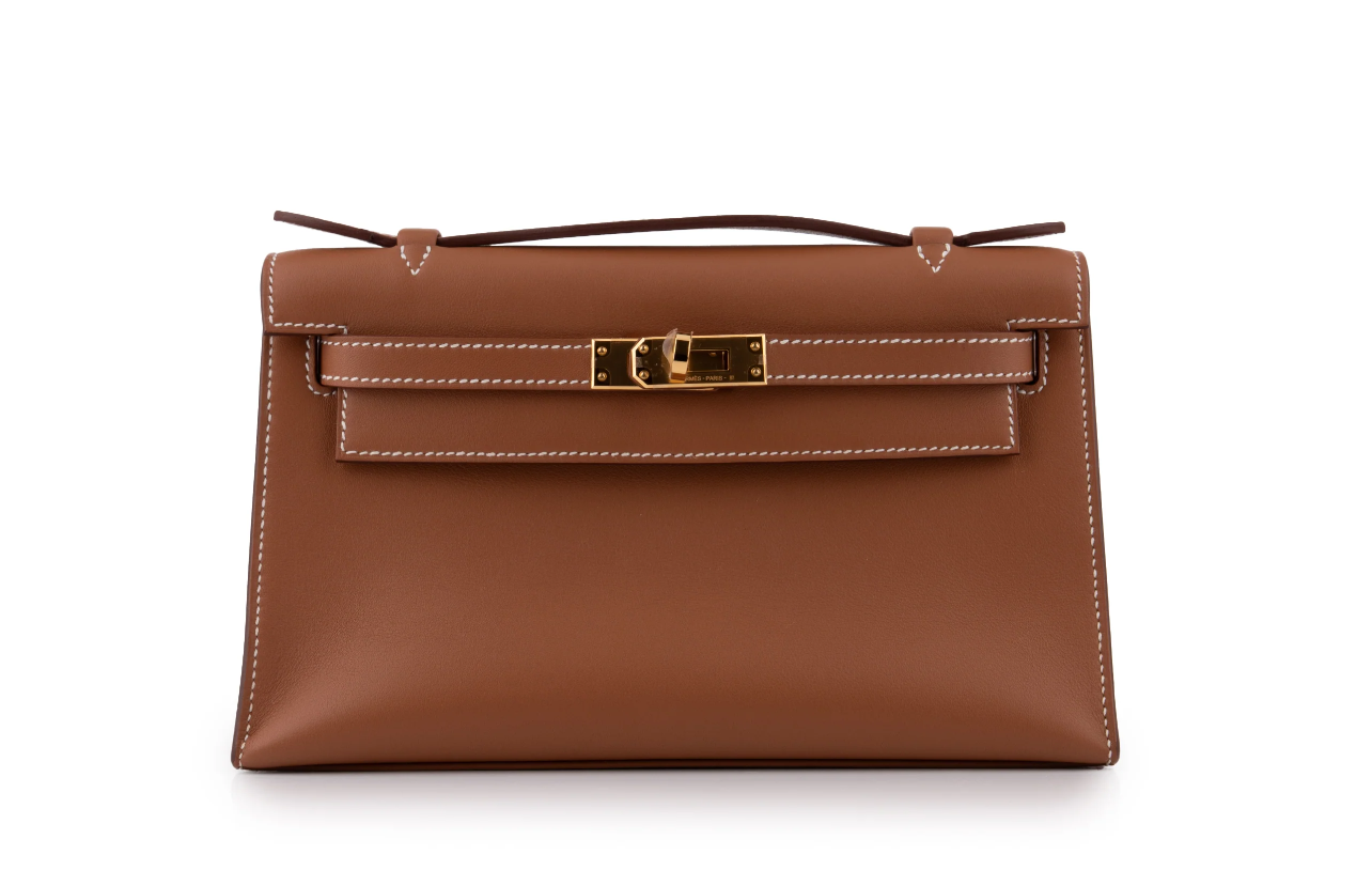 Hermès Mini Kelly Pochette Swift Gold GHW