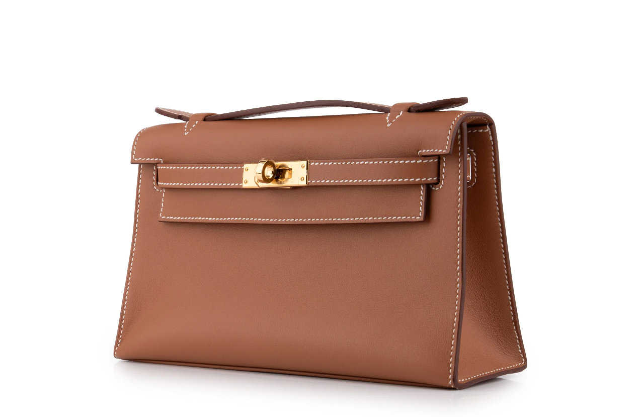 Hermès Mini Kelly Pochette Swift Gold GHW